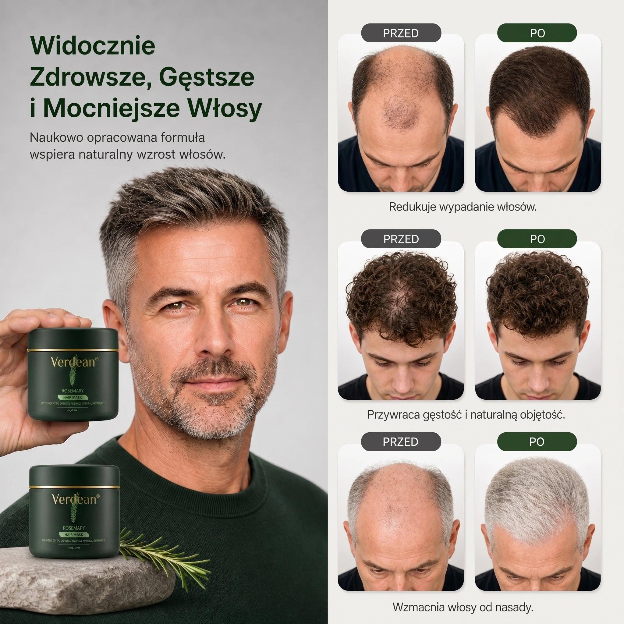 Verdéan™ Maska Rozmarynowa do Włosów | Intensywnie odżywia i regeneruje włosy