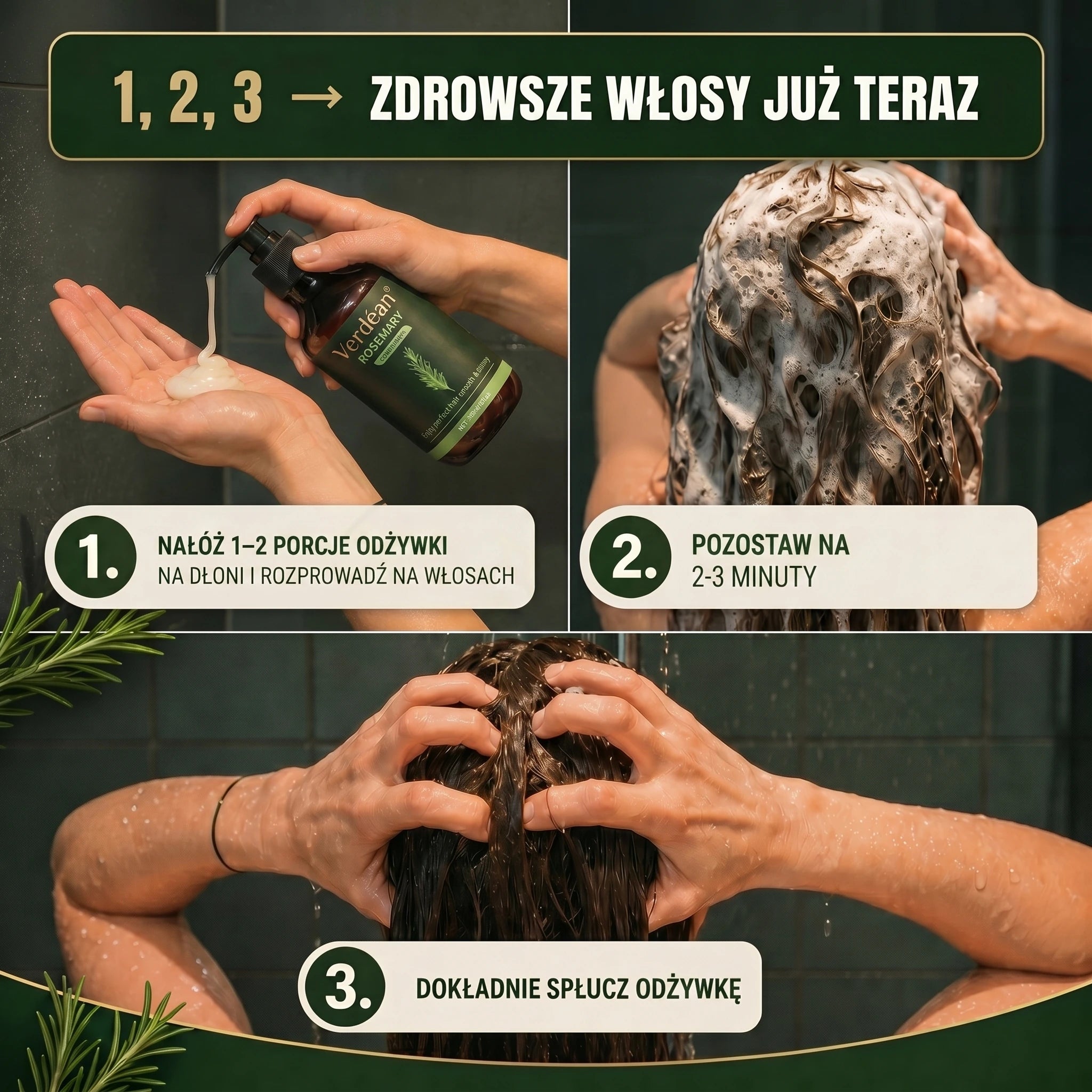 Verdèan™ Odżywka Rozmarynowa | Wzmacnia włosy, przywraca gęstość i zdrowy wygląd